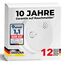 Rauchmelder 12er Set mit 10 Jahre Garantie BSI Zertifiziert nach DIN EN14604 inkl. 9V Batterie Rauchwarnmelder Brandmelder Feuermelder