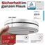 ALPENLUFT Rauchmelder 10 Jahre Batterie, Feuermelder Flach, Rauchwarnmelder, Brandmelder, | Ohne Bohren, Ohne LED Blinken - Rauch Brandschutz Brandmeldeanlage 5er Set