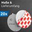 ECENCE Rauchmelder Magnethalter 20 Stück Selbstklebende Magnethalterung für Rauchmelder Ø 70mm schnelle & sichere Montage ohne Bohren und Schrauben für alle Feuermelder und Rauchwarnmelder