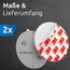 ECENCE Rauchmelder Magnethalter 2 Stück Selbstklebende Magnethalterung für Rauchmelder Ø 70mm schnelle & sichere Montage ohne Bohren und Schrauben für alle Feuermelder und Rauchwarnmelder