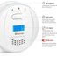 Heiman CO Melder Alarm Kohlenmonoxidmelder mit digitaler LCD-Anzeige EN50291, 10 Jahren Sensorlaufzeit?mit Austauschbar Batterie, Prüftaste (723ESY-Rund)