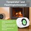 Fire Angel Digitaler Kohlenmonoxidmelder mit Integrierter 10 Jahres Batterie - FA3322 Luftfeuchtigkeits-, Temperatur- und CO-Melder - Tragbar, für Zuhause und Unterwegs - CO Warner