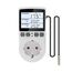KETOTEK Digital Temperaturregler Thermostat Steckdose 230V mit 3m Fühler, Steckdosen Thermostat Heizung Kühlung Temperaturgesteuert für Gewächshaus Inkubator Kühlschrank, Hintergrundbeleuchtung