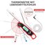 CIRYCASE Fleischthermometer Digital, Sofort Lesen Bratenthermometer Ofenthermometer, Externe Lange Sonde mit 102cm-Edelstahlkabel, Zeigerthermometer, Backofenthermometer für Küche, BBQ, Ofen, Backen