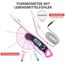 CIRYCASE Fleischthermometer Digital, Sofort Lesen Bratenthermometer Ofenthermometer, Externe Lange Sonde mit 102cm-Edelstahlkabel, Zeigerthermometer, Backofenthermometer für Küche, BBQ, Ofen,Sound Bar