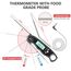 CIRYCASE Fleischthermometer Digital, Sofort Ablesbares Bratenthermometer Grillthermometer, Externe Sonde mit 2 Lange Sonde & Magnet, Alarmfunktion, Thermometer Laborthermometer für Küche, BBQ, Ofen