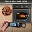 CIRYCASE Fleischthermometer Digital, Sofort Ablesbares Bratenthermometer Grillthermometer, Externe Sonde mit 2 Lange Sonde & Magnet, Alarmfunktion, Thermometer Laborthermometer für Küche, BBQ, Ofen