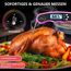 CIRYCASE Fleischthermometer Digital, Sofort Lesen Bratenthermometer Ofenthermometer, Externe Lange Sonde mit 102cm-Edelstahlkabel, Zeigerthermometer, Backofenthermometer für Küche, BBQ, Ofen,Sound Bar