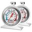 ThermoPro Backofenthermometer Analog Ofenthermometer aus Edelstahl Kochthermometer für Backofen Thermometer Kochen Innen Küchenthermometer mit großem Zifferblatt Silber 2 Stücke