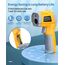 Eventek Infrarot Thermometer, -50°C ~ 600°C Temperaturmessgerät, 0,1-1,0 Einstellbarer Emissionsgrad Laser Thermometer, Farbiger HD-Bildschirm Thermometer für Küche, Pizza, Kühlung, Industrie, Gelb