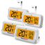 ThermoPro Kühlschrankthermometer Digital Gefrierschrank-thermometer mit großem LCD-Display & Hintergrundbeleuchtung, Max/Min-Aufzeichnung Thermometer mit Magnet- und Ständeroptionen 4 Stücke