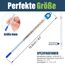 Wasserthermometer für Wassertemperatur und Flüssigkeiten - Laborthermometer Bereich: -10 bis +110 °C, 155 mm, Eintauchlabor Glasthermometer gefüllt mit blauer Flüssigkeit