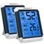 ThermoPro TP55 digitales Thermo-Hygrometer Innen Thermometer Hygrometer Temperatur- und Luftfeuchtigkeitmessgerät mit Indikator 2er Set für Raumklimakontrolle