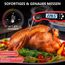 CIRYCASE Fleischthermometer Digital, Sofort Lesen Bratenthermometer Ofenthermometer, Externe Lange Sonde mit 102cm-Edelstahlkabel, Zeigerthermometer, Backofenthermometer für Küche, BBQ, Ofen, Backen