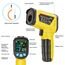 Infrarot Thermometer Laser MESTEK Temperaturmessgerät mit K-Sonde IR Pyrometer -50°C bis 800°C Berührungslos Farbe LCD Alarmfunktion Einstellbarer Emissionsgrad für Küche