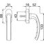 HOPPE 10761612 Fenstergriff luxembourg VarioFit, 7 mm x 32 mm - 42 mm, Silber Eloxiert