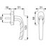 HOPPE 10760943 Fenstergriff Atlanta-Secustik 90°, VK 7 x 32-42 mm, weiß RAL 9016