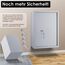 KESSER® Tresor Möbeltresor mit Doppelbartschloss, Safe Geldschrank Boden-Wandtresor Wandsafe 50x35x31cm ink. 2 x Schlüssel & Befestigungsschrauben, Silber