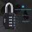 Diyife 3 Stück 4-Stelliges Zahlenschloss, Vorhängeschloss, Kombinationsschloss, Wetterfestes Metall, Plated Steel Combination Lock für Schule, Gym Locker, Hasp Cabinet, Storage, Garage, Gatter