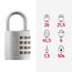 ABUS Zahlenschloss 145/40 Gelb - Kofferschloss, Spindschloss u. v. m. - Aluminium-Vorhängeschloss - individuell einstellbarer Zahlencode - ABUS-Sicherheitslevel 4
