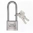 Burg-Wächter Vorhangschloss, Vorhängeschloss mit Schlüssel, 6,9 mm Bügelstärke, massives Aluminiumschloss, Innenwerk rostfrei, Gehärtet, Alutitan 770 HB 40 65 SB