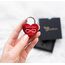 Geschenkfreude Liebesschloss mit Gravur - witterungsbeständig - personalisierte Valentinstags Geschenke für Sie und Ihn - Geschenk für Paare - Liebesgeschenke - Schloss mit Gravur rot