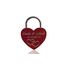 ELUNO Liebesschloss Herzschloss Schloss mit Gravur und Schlüssel I Valentinstags Geschenk für Sie Ihn Hochzeit I incl. Samtbeutel I Motiv Herz 0003 in Rot