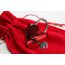 ELUNO Liebesschloss Herzschloss Schloss mit Gravur und Schlüssel I Valentinstags Geschenk für Sie Ihn Hochzeit I incl. Samtbeutel I Motiv Herz 0003 in Rot