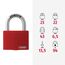 ABUS Aluminium-Vorhangschloss "myLock" T65AL/40, rot, 50870