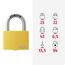 ABUS Vorhängeschloss T65AL/40 myLOCK - individuell beschreibbar - Spindschloss - massiver Aluminium-Schlosskörper - ABUS-Sicherheitslevel 5 - Gelb