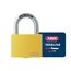 ABUS Vorhängeschloss T65AL/40 myLOCK - individuell beschreibbar - Spindschloss - massiver Aluminium-Schlosskörper - ABUS-Sicherheitslevel 5 - Gelb