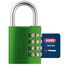 ABUS Zahlenschloss 145/40 Grün - Kofferschloss, Spindschloss u. v. m. - Aluminium-Vorhängeschloss - individuell Einstellbarer Zahlencode - ABUS-Sicherheitslevel 4