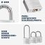 ABUS Vorhängeschloss Titalium 64TI/40 + HB63 - 3er Set, gleichschließend - Kellerschloss mit Schlosskörper aus Spezial-Aluminium - gehärteter Stahlbügel - ABUS-Sicherheitslevel 5
