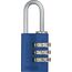 ABUS Zahlenschloss 145/20 Blau - Kofferschloss, Spindschloss u. v. m. - Aluminium-Vorhängeschloss - individuell einstellbarer Zahlencode - ABUS-Sicherheitslevel 3
