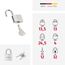 ABUS Vorhängeschloss Titalium 64TI/25 gl.-6256 - gleichschließend - Schlosskörper aus Spezial-Aluminium - gehärteter Stahlbügel - ABUS-Sicherheitslevel 3 - Silber