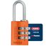 ABUS Zahlenschloss 145/20 Orange - Kofferschloss, Spindschloss u. v. m. - Aluminium-Vorhängeschloss - individuell einstellbarer Zahlencode - ABUS-Sicherheitslevel 3