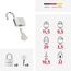 ABUS Vorhängeschloss Titalium 64TI/20 - 2er Set, gleichschließend - Schlosskörper aus Spezial-Aluminium - gehärteter Stahlbügel - ABUS-Sicherheitslevel 3 - Silber
