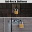 Schwer Zahlenschloss, Diyife 52MM 4-Stelliges Kombinationsschloss mit 8MM Dicker Schäkel, Sicherheitsschloss aus 304 Edelstahl, Wasserdicht und Diebstahlsicher für Hof, Zaun, Garagen, Tore - Messing