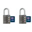 ABUS Zahlenschloss 145/30 Titanium - Kofferschloss, Spindschloss u. v. m. - Aluminium-Vorhängeschloss - individuell einstellbarer Zahlencode - ABUS-Sicherheitslevel 3 (Packung mit 2)