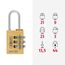 ABUS Zahlenschloss 165/20 - Vorhängeschloss aus Messing - mit individuell einstellbarem Zahlencode - Kofferschloss/Spindschloss - ABUS-Sicherheitslevel 3 (Packung mit 2)