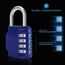 Diyife 2 Pack 4-Stelliges Zahlenschloss, Kombinationsschloss, Vorhängeschloss, Wetterfestes Metall & Plated Steel Combination Lock für Schule, Gym & Sports, Hasp Cabinet & Storage - Blau
