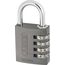 ABUS Zahlenschloss 145/40 Titanium - Kofferschloss, Spindschloss u. v. m. - Aluminium-Vorhängeschloss - individuell einstellbarer Zahlencode - ABUS-Sicherheitslevel 4