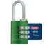 ABUS Zahlenschloss 145/20 Grün - Kofferschloss, Spindschloss u. v. m. - Aluminium-Vorhängeschloss - individuell einstellbarer Zahlencode - ABUS-Sicherheitslevel 3