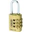 ABUS Zahlenschloss 165/20 - Vorhängeschloss aus Messing - mit individuell einstellbarem Zahlencode - Kofferschloss/Spindschloss - ABUS-Sicherheitslevel 3 (Packung mit 2)