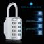 Diyife 2 Pack 4-Stelliges Zahlenschloss, Kombinationsschloss, Vorhängeschloss, Wetterfestes Metall & Plated Steel Combination Lock für Schule, Gym & Sports, Hasp Cabinet & Storage - Silber