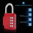 Diyife 2 Pack 4-Stelliges Zahlenschloss, Kombinationsschloss, Vorhängeschloss, Wetterfestes Metall & Plated Steel Combination Lock für Schule, Gym & Sports, Hasp Cabinet & Storage - Rot