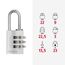ABUS Zahlenschloss 145/20 Lila - Kofferschloss, Spindschloss u. v. m. - Aluminium-Vorhängeschloss - individuell einstellbarer Zahlencode - ABUS-Sicherheitslevel 3