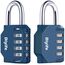 Diyife 2 Stück Combination Lock 4 Stellig Zahlenschloss, Wasserdicht Vorhängeschloss Robust und Sehr Stabil für Gartentore, Garagen, Zäune - 2 Pack Dunkelblau