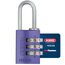 ABUS Zahlenschloss 145/20 Lila - Kofferschloss, Spindschloss u. v. m. - Aluminium-Vorhängeschloss - individuell einstellbarer Zahlencode - ABUS-Sicherheitslevel 3
