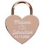 Liebesschloss mit Gravur und Schlüssel - Herzschloss Vorhängeschloss personalisiert mit Wunschtext - Pärchen Geschenke für Frauen - Jahrestag Geschenk für Sie - Partner Geschenke für Ihn (Rosé Gold)